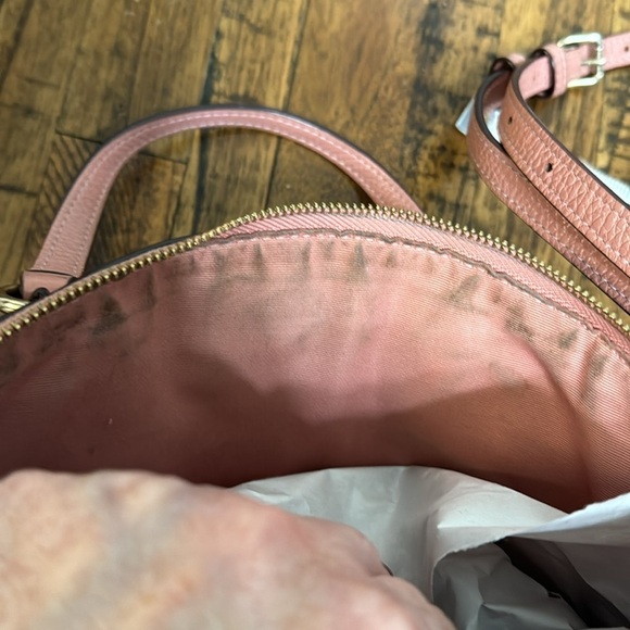 Coach Pink Leather Handbag Kelsey top handle and crossbody rose color VTG - Picture 12 of 17